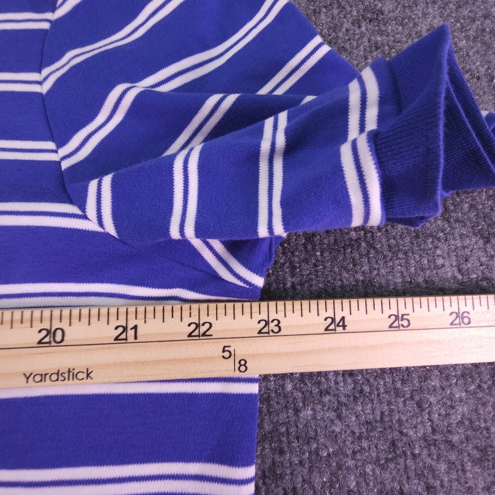 Polo Ralph Lauren Mens Classic Fit Polo Shirt Blue White Striped Pony Size L - Picture 5 of 8